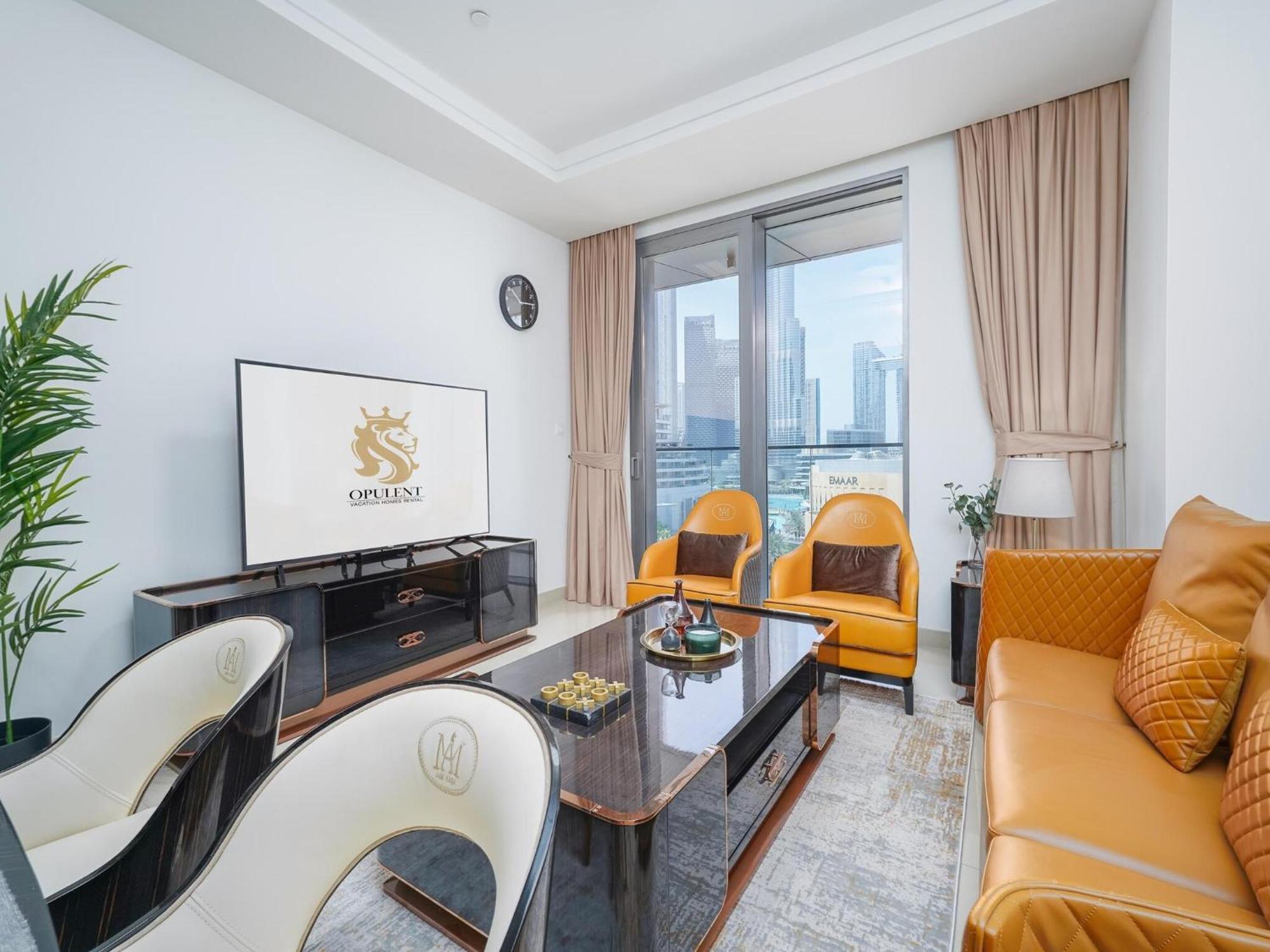 Luxurious Stylish Apartments Across Dubai Mall Burj Khalifa City Views Eksteriør bilde