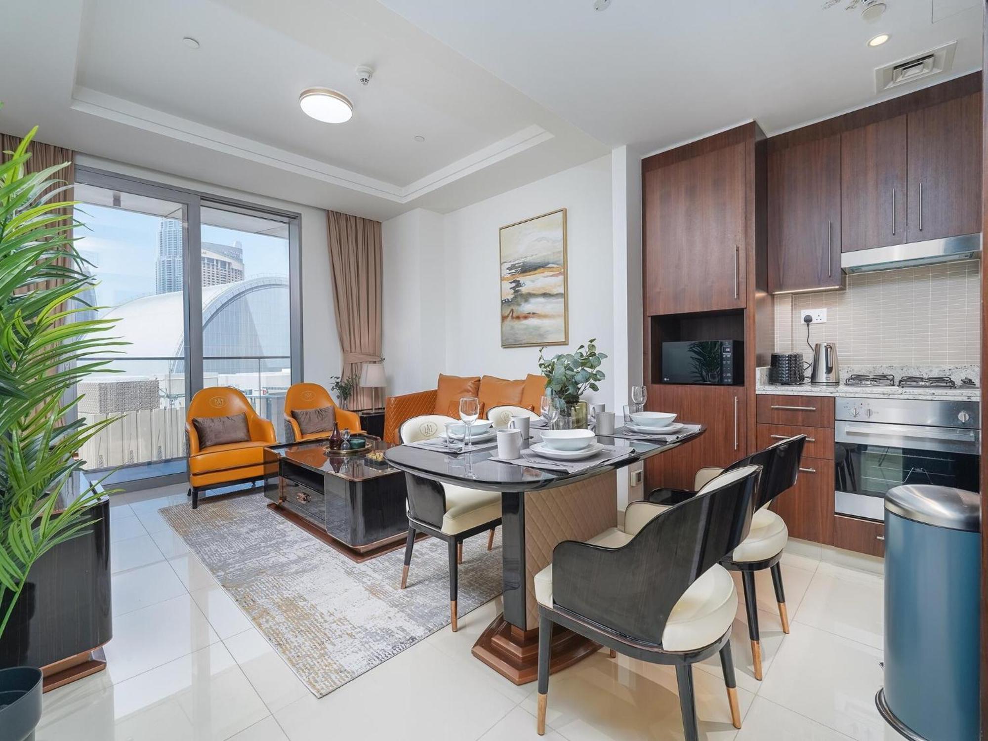 Luxurious Stylish Apartments Across Dubai Mall Burj Khalifa City Views Eksteriør bilde